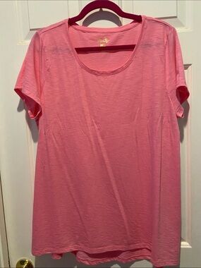 Lilly Pulitzer Etta Tee- Rousseau Pink - XXL - EUC